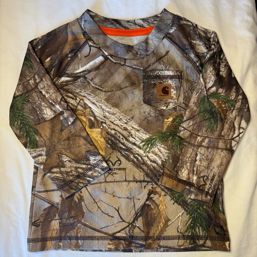 Carhartt Realtree Camo Shirt with Orange Trim